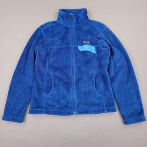 Patagonia Full Zip Re Tool Jacket Womens Medium Blue Polartec Thermal Pro Hiking
